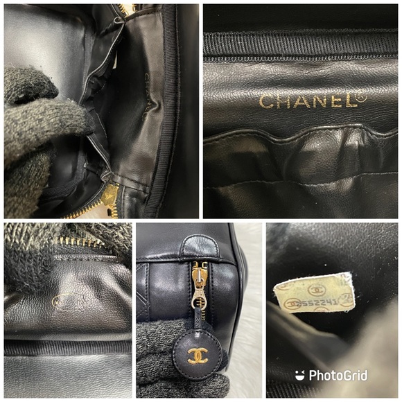 Lambskin Vanity Cosmetic Case Black #2 - Picture 12 of 15